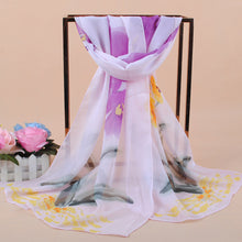 women bohemian chiffon scarf print long shawl sun block beach pashmina elegant thin scarf ladies foulard TIML66