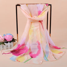 women bohemian chiffon scarf print long shawl sun block beach pashmina elegant thin scarf ladies foulard TIML66