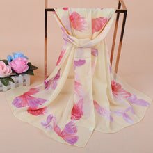 women bohemian chiffon scarf print long shawl sun block beach pashmina elegant thin scarf ladies foulard TIML66