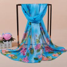 women bohemian chiffon scarf print long shawl sun block beach pashmina elegant thin scarf ladies foulard TIML66