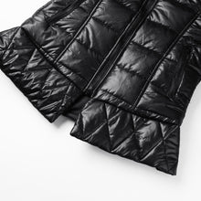 Women Down Jacket Faux Fur Hood Cuffs Long Sleeve Womens Jacket Quilted Warm Parka Coat Overcoat Black TIML66 TIML66