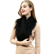 Women Faux Fur Collar Scarves Fluffy Soft Warm Scarf Shawl Solid Stole Ladies Echarpe Hiver  TIML66 TIML66