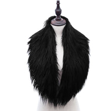 Women Faux Fur Collar Scarves Fluffy Soft Warm Scarf Shawl Solid Stole Ladies Echarpe Hiver  TIML66 TIML66