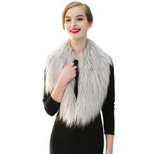 Women Faux Fur Collar Scarves Fluffy Soft Warm Scarf Shawl Solid Stole Ladies Echarpe Hiver  TIML66 TIML66