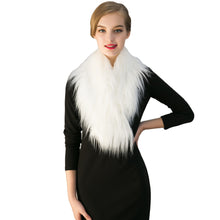 Women Faux Fur Collar Scarves Fluffy Soft Warm Scarf Shawl Solid Stole Ladies Echarpe Hiver  TIML66 TIML66
