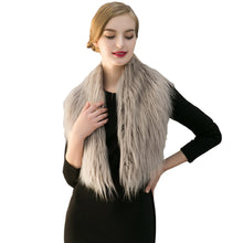 Women Faux Fur Collar Scarves Fluffy Soft Warm Scarf Shawl Solid Stole Ladies Echarpe Hiver  TIML66 TIML66