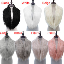 Women Faux Fur Collar Scarves Fluffy Soft Warm Scarf Shawl Solid Stole Ladies Echarpe Hiver  TIML66 TIML66