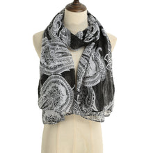 Women Scarf Ladies Floral Printed Long Shawl Vintage Soft Pashmina Cape WhiteBlack Shawls And Scarves TIML66 TIML66
