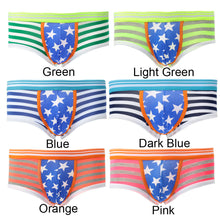 gay underwear mens briefs stripe print u convex pouch low waist cotton panties men shorts underpants TIML66
