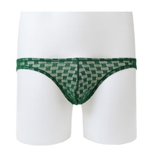 sexy men underwear mens briefs soft underpants calzoncillos hombre plaid mesh pouch u convex low waist briefs TIML66