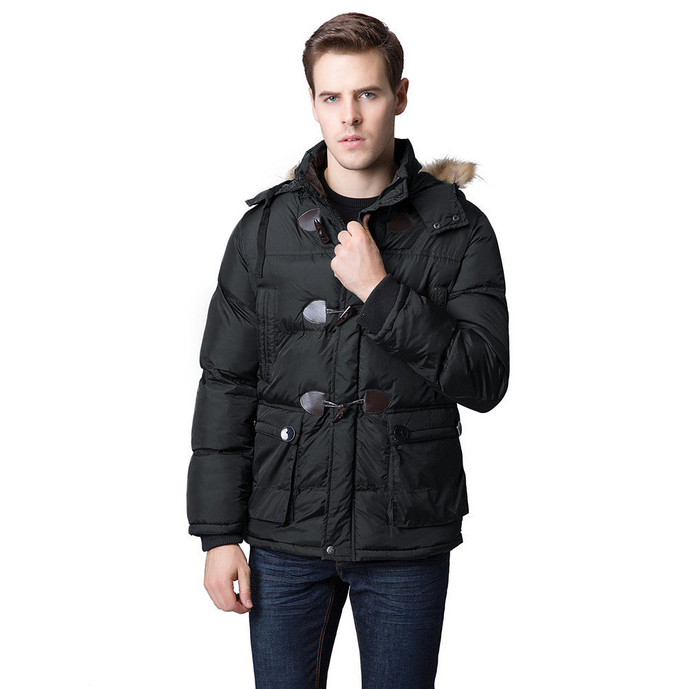 cotton blend mens jacket and coats casual thick hooded outerwear plus size overcoat clothing xxl TIML66