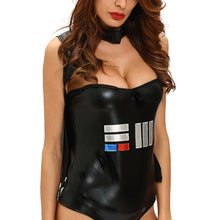 Women Halloween Lingerie Costume Galactic Space Leader Costume Sexy Tube-Top Romper Hooded Cape Black Pirate Corsets TIML66 TIML66