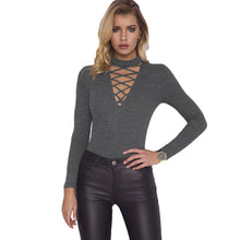 Women Zip Back Bodysuits Long Sleeve Knitted Stripe Bandage Romper Hollow Out Sexy Playsuit Bodycon Jumpsuits  TIML66 TIML66