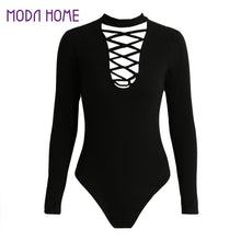 Women Zip Back Bodysuits Long Sleeve Knitted Stripe Bandage Romper Hollow Out Sexy Playsuit Bodycon Jumpsuits  TIML66 TIML66