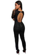 Sexy Black Lace Mesh Rompers Womens Jumpsuit Pink Deep V neck Backless Bodycon Bodysuit Overalls Women Club Clothing TIML66 TIML66