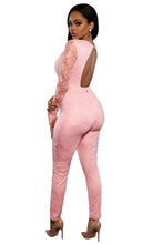 Sexy Black Lace Mesh Rompers Womens Jumpsuit Pink Deep V neck Backless Bodycon Bodysuit Overalls Women Club Clothing TIML66 TIML66