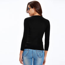 Sexy Women Sweaters And Pullovers Lace Up Sides Long Sleeve V Neck Solid Slim Basic Tee Hollow Out Outwear Pull  TIML66 TIML66