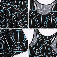 Sexy Casual Dress Deathly Hallows Reversible Skater Dress LY3 TIML66
