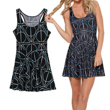 Sexy Casual Dress Deathly Hallows Reversible Skater Dress LY3 TIML66