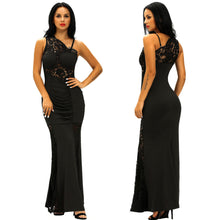 Sexy Women Evening Gown Lace Insert One Shoulder Ruched Front Long Dress Long Maxi Party Dress Clubwear Black Robe  TIML66 TIML66
