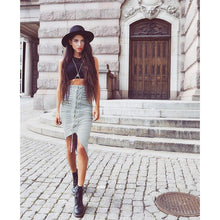 Sexy Women High Waist Bodycon Lace-Up Skirt Side Split Asymmetric Hem Laidies Wrap Skirt Elastic Waist Solid Pink Saia TIML66 TIML66