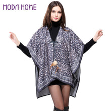 spain euro style women poncho leopard print scarf tie front warm cardigan cape shawl long scarves pashmina TIML66