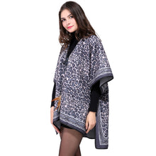 spain euro style women poncho leopard print scarf tie front warm cardigan cape shawl long scarves pashmina TIML66