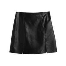 Soft Women Skirts Side Zipper Pu Skirts Short Slim A-line Black Mini Skirt Saias Femininas TIML66 TIML66
