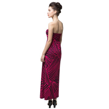 Style Striped Print Elegant Dress Off the Shoulder Padding String Sexy Party Dress Women Long Maxi Dress Vestidos XL TIML66 TIML66