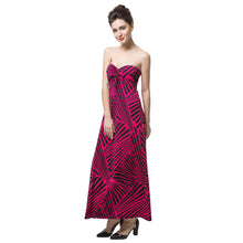 Style Striped Print Elegant Dress Off the Shoulder Padding String Sexy Party Dress Women Long Maxi Dress Vestidos XL TIML66 TIML66