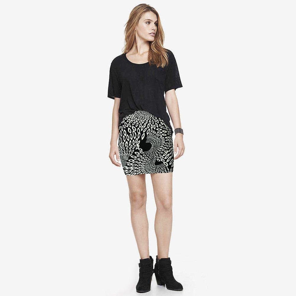 Bodycon Pencil Skirts Women floral Printed slim vintage Skirt Midi Women High Waist Mini Skirts TIML66 TIML66