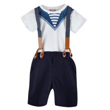 clothing sets baby sailor suits for boys kids pants top boys navy children clothes 0~5 years TIML66
