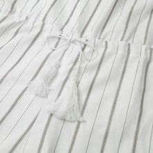 rompers women jumpsuits striped off shoulder tassel fringe short playsuit casual beachwear overalls white TIML66