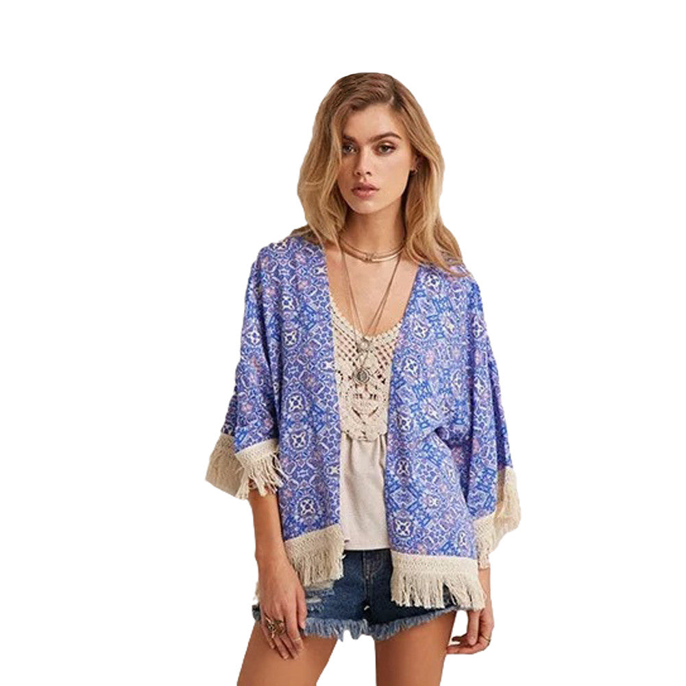 Style Tops Women Blouses Printed Shirts Casual Camisas Femininas Blusas Vintage Kimono Cardigan Plus Size TIML66 TIML66