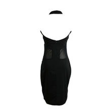 Style Women Dress Black And White Striped Mesh Patchwork Sexy Dress V-Neck Mini Evening Party Dresses Vestidos TIML66 TIML66