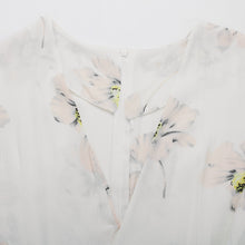 Women Jumpsuit Floral Print Playsuit Cross Plunge V-Neck High Waist Bodusuit Women Sexy Short Rompers White TIML66 TIML66