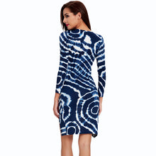 Ukraine Women Bodycon Dress Geometric Print Office Dress Cross Ruched Deep V-Neck Irregular Hem Clothing Plus Size Vestidos TIML66 TIML66