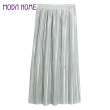 vintage pleated skirt maxi boho skirts womens solid high waist chiffon long tutu skirt jupe femme TIML66