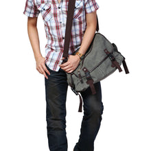 Vintage Men Messenger Bags Canvas Shoulder Hand Bag Student Business Boy Crossbody Bag Zipper Brief Travel Handbag TIML66 TIML66
