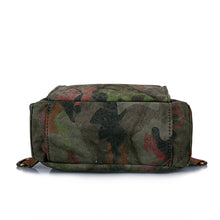 Vintage Women Camouflage Printing Canvas Backpack Leather Retro Small Shoulder Chest Bag Camo Travel Bag Mochila Feminina TIML66 TIML66