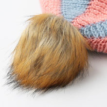 Colorful Snow Caps Striped Knitted Beanie Hat With Pom Pom Bead Hip Hop Skullies Cap TIML66 TIML66