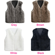 Coat Women Faux Fur Vest Shitsuke Fuorrure Fur Vest Woman Gilet Veste Warm Shaggy Vest Waistcoat TIML66 TIML66