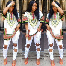 women african festival dashiki shirt kaftan boho hippe gypsy festival tops party dress TIML66