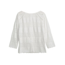 women sexy backless hollow out blouse ladies white long sleeve tops scalloped hem cuff blusas femininas TIML66