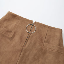 Womens Retro Korean Sexy Suede PU Leather Skirt Tassel Hollow Out Gonna Steampunk Skirt Zipper Elegant Mini Skirt TIML66 TIML66