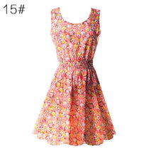 21 Colors New Sexy Women's Tank Chiffon Beach Dress Sleeveless Floral Mini Dresses M-XXL  TIML66
