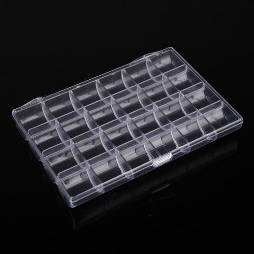 24 slots clear plastic tools boxes storage box jewelry case container jewelry packaging and display nail art tools TIML66
