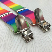 2pcss Colorful Boy Men Y-Back Suspenders Child Elastic Adjustable Clip-On Braces PY1 P18 TIML66