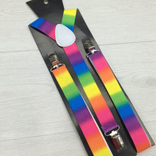 2pcss Colorful Boy Men Y-Back Suspenders Child Elastic Adjustable Clip-On Braces PY1 P18 TIML66