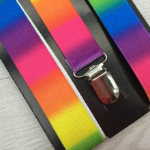 2pcss Colorful Boy Men Y-Back Suspenders Child Elastic Adjustable Clip-On Braces PY1 P18 TIML66